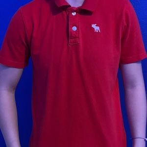 Abercrombie Crimson red polo
